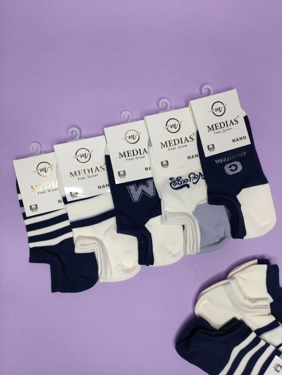 جوراب مچی زنانه نخ پنبه